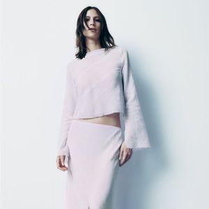 Zara Open Back Blouse L
